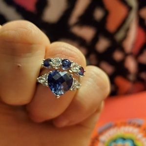 925 Sterling Silver engagement/wedding set.